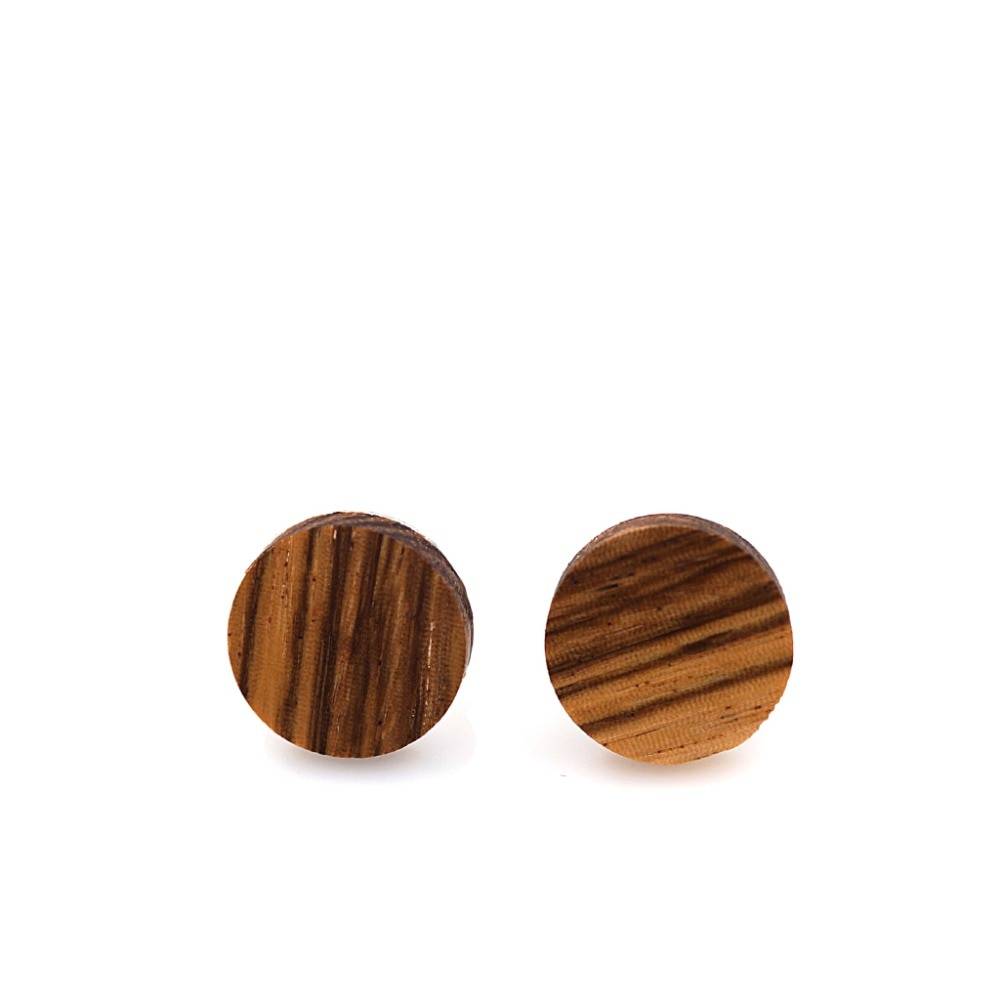 Men's Fashion Round Wooden Cufflinks