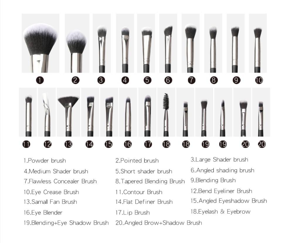 Makeup Brushes with Case 12/18/20 Pcs Set Makeup Brushes with Case 12/18/20 Pcs Set