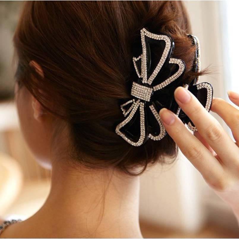 Women's Crystal Bow Hair Claws Women's Crystal Bow Hair Claws